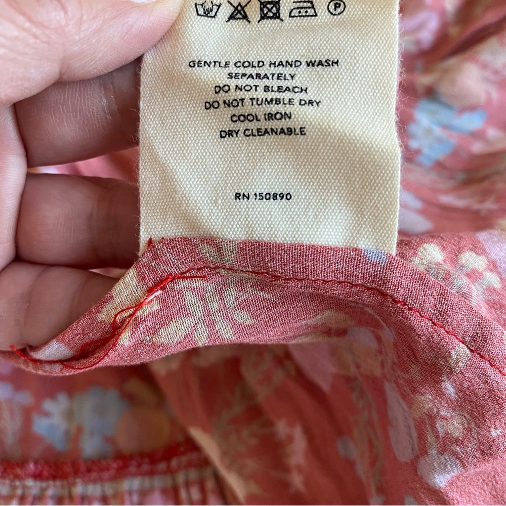 NWOT SPELL & THE GYPSY Free People Exclusive Wild Bloom Gown Crimson Cherry Red - Picture 10 of 12